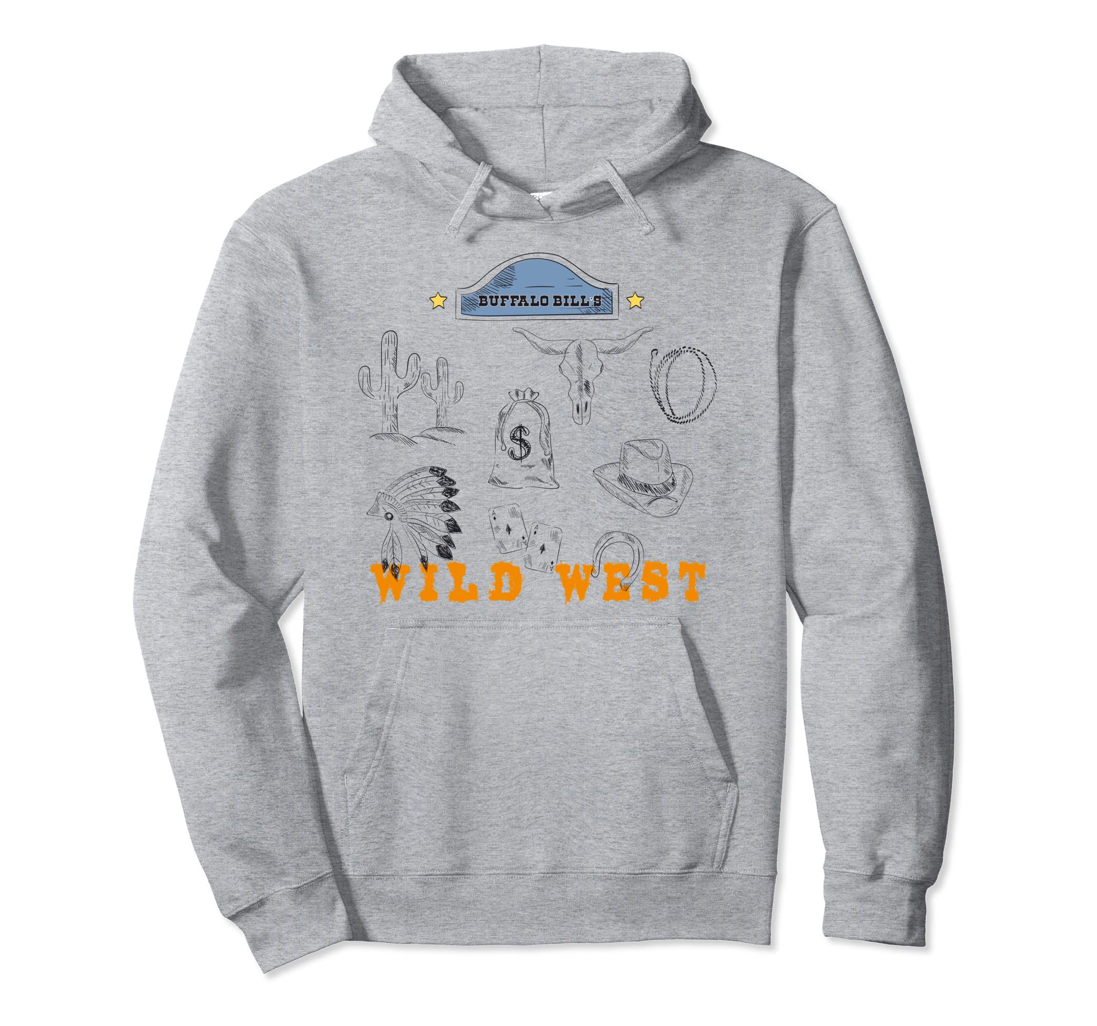 Cowboy Wild West Symbols Funny Western Gift Hoodie - Trendy Graphic Unisex - T-Shirt, Sweatshirt, Hoodie