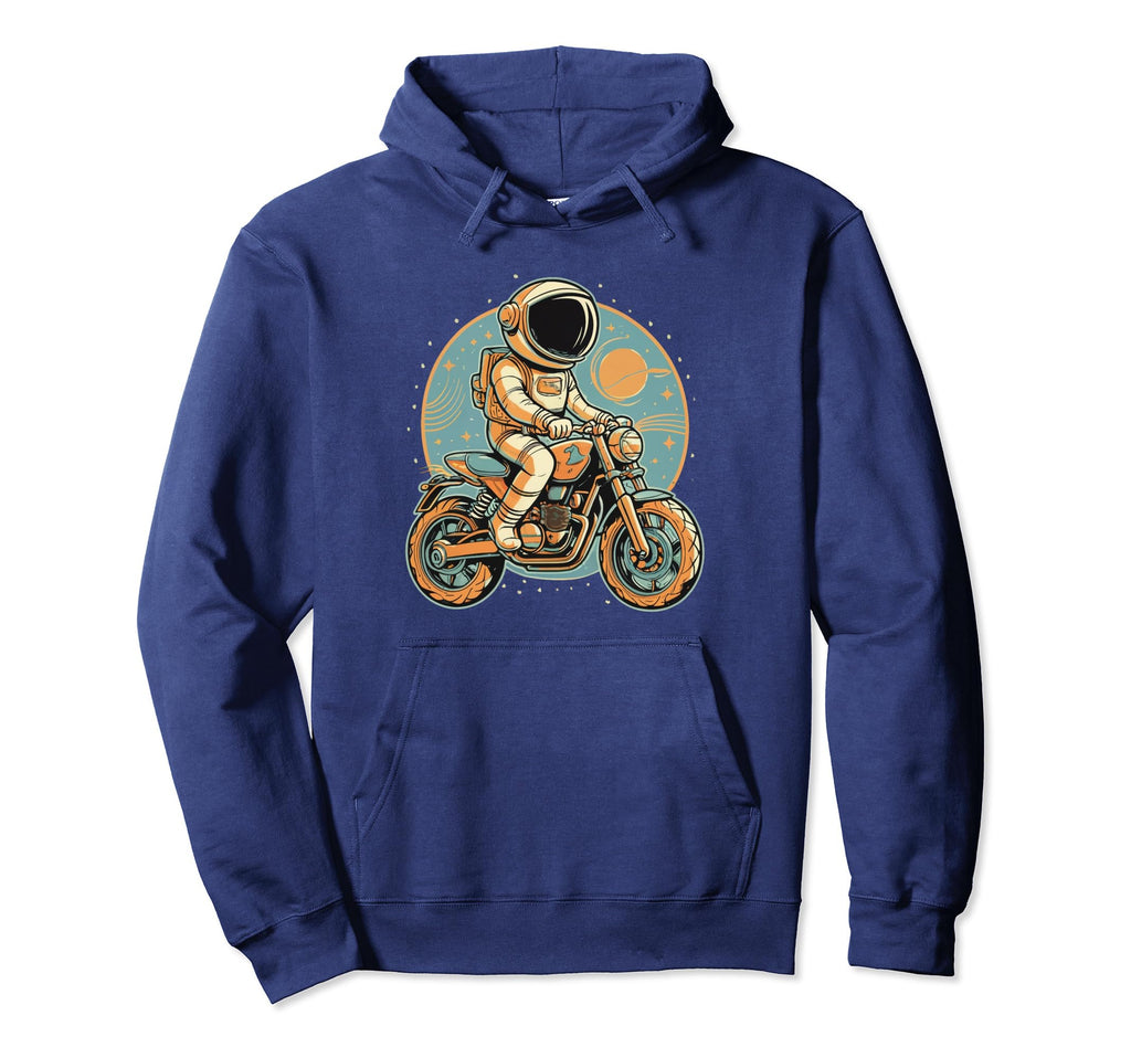 Astronaut Riding Motorcycle Space Hoodie - Aesthetic Graphic Men Women - T-Shirt, Sweatshirt, Hoodie