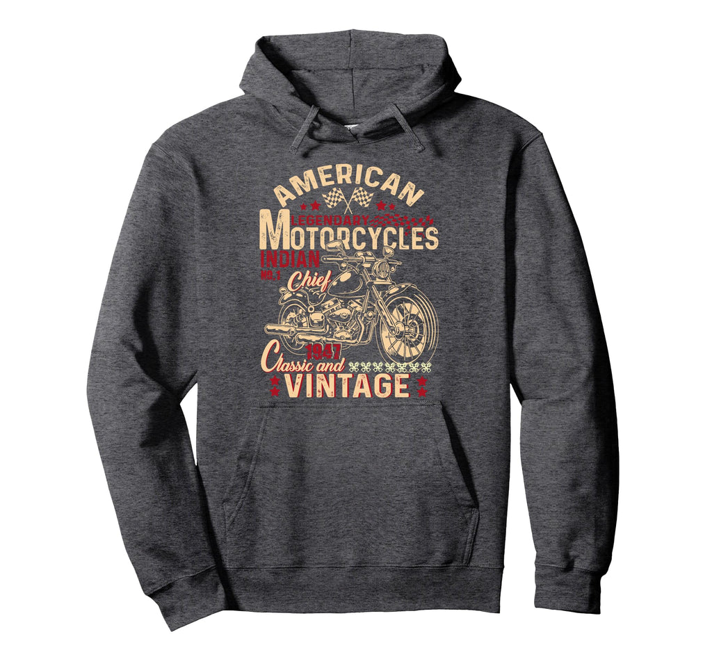 American Motorcycle Indian Old Biker Funny Hoodie - Graphic Print Unisex - T-Shirt, Sweatshirt, Hoodie