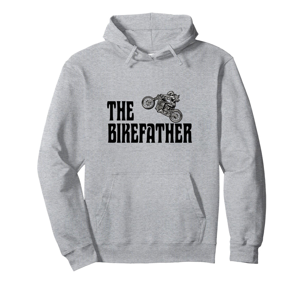 Biker Bikefather Biker Dad Funny Motorcycle Hoodie - Unique Graphic Unisex - T-Shirt, Sweatshirt, Hoodie