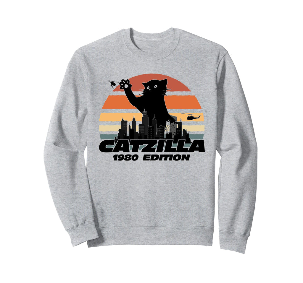 Catzilla 1980 Sunset Sweatshirt - Custom Art Print for Adults - T-Shirt, Sweatshirt, Hoodie