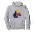 Synthwaves Motorcyclist Motorcycle Hoodie - Graphic Print for Adults - T-Shirt, Sweatshirt, Hoodie