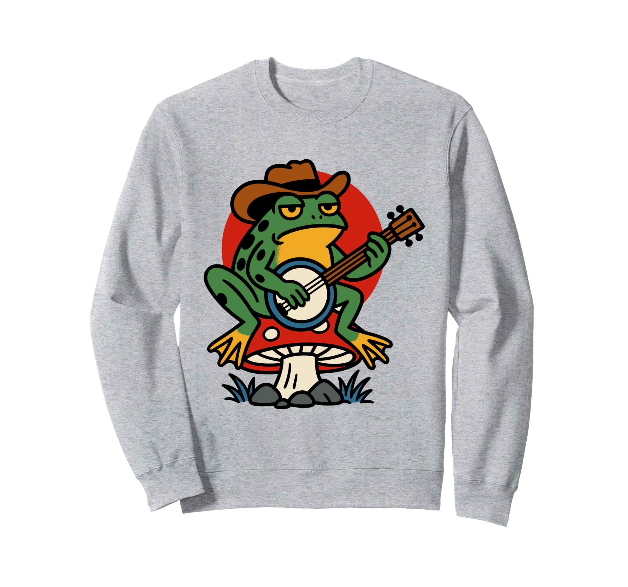 Frog Banjo Tattoo Flash Sweatshirt - Fun Novelty Design for Adults - T-Shirt, Sweatshirt, Hoodie