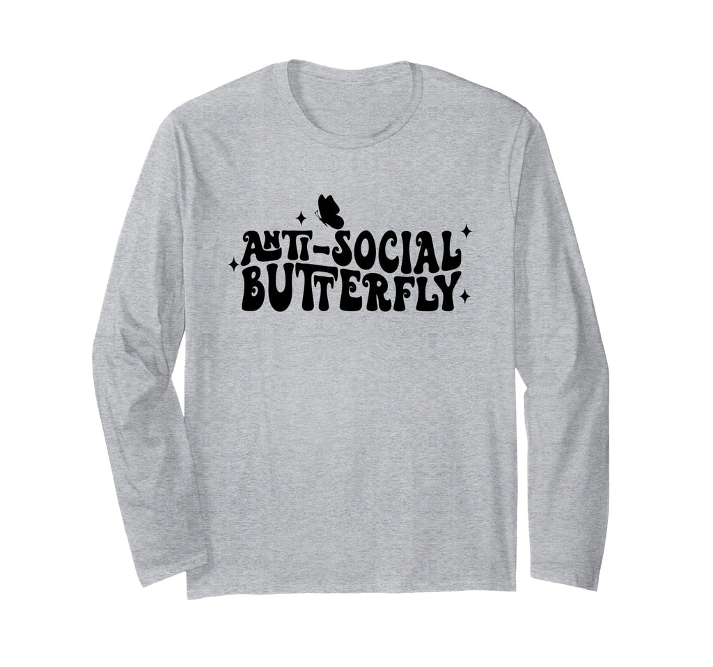 Anti Social Butterfly Introvert T-Shirt - Novelty Apparel for Adults - T-Shirt, Sweatshirt, Hoodie