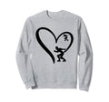 Roller Skating Heart Silhouette Sweatshirt - Minimalist Print for Adults - T-Shirt, Sweatshirt, Hoodie