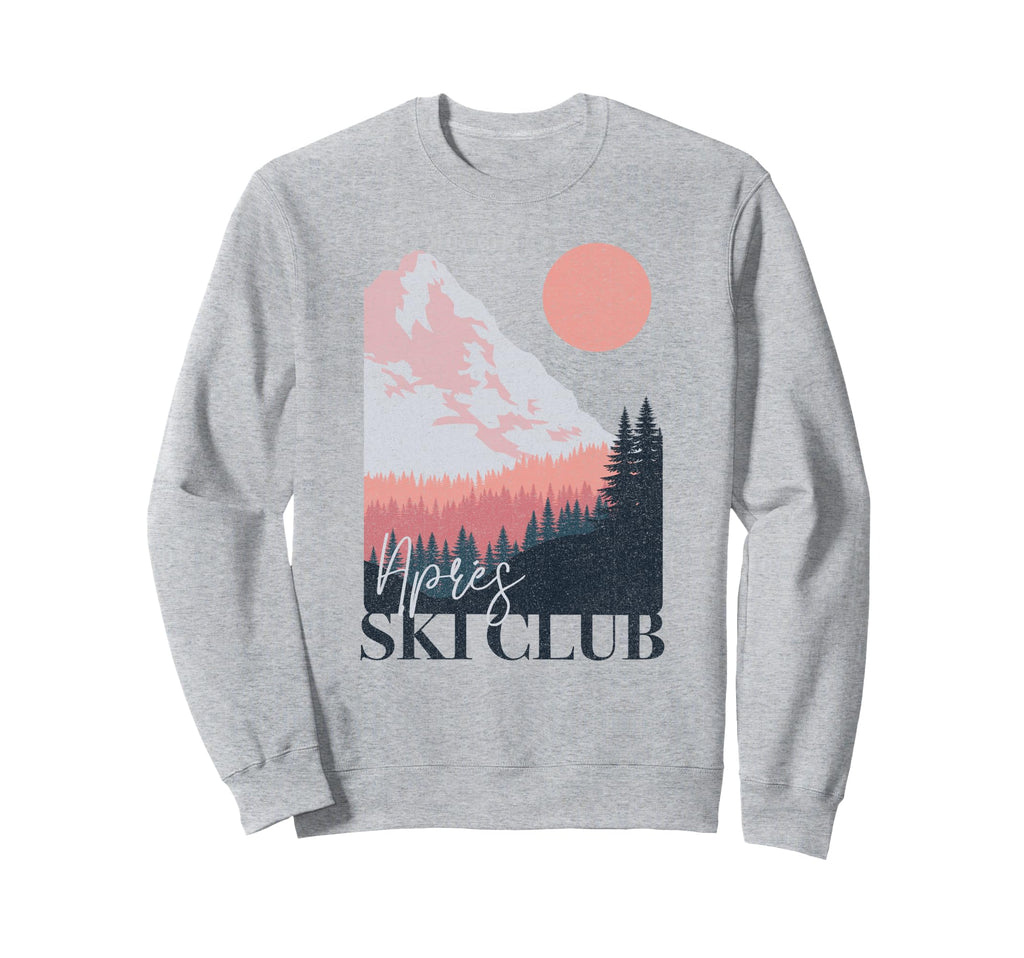 Landscape Apres Ski Club Mountainside Sweatshirt - Novelty Apparel Unisex - T-Shirt, Sweatshirt, Hoodie