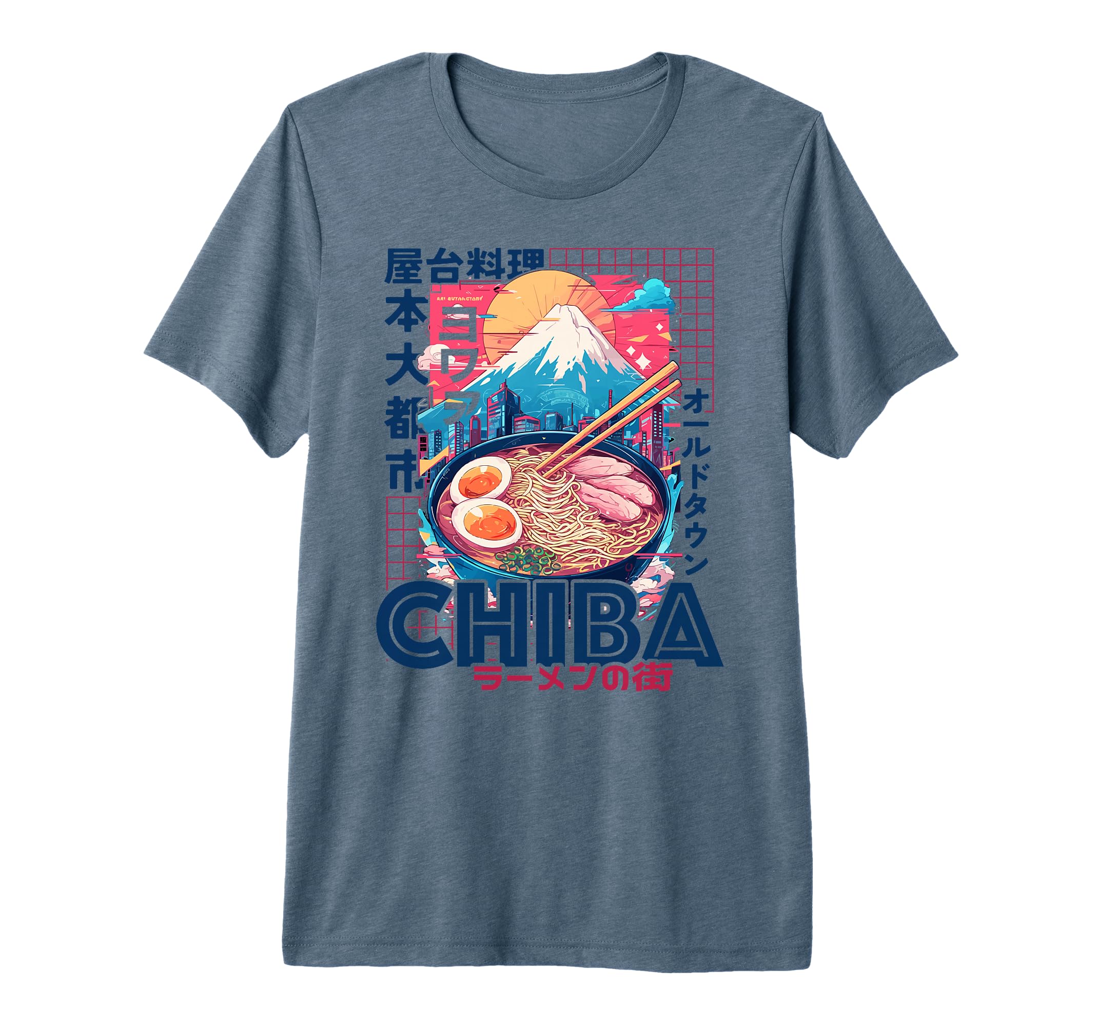 Chiba City 80S Synthwave Ramen T-Shirt - Casual Everyday Wear for Adults - T-Shirt, Sweatshirt, Hoodie