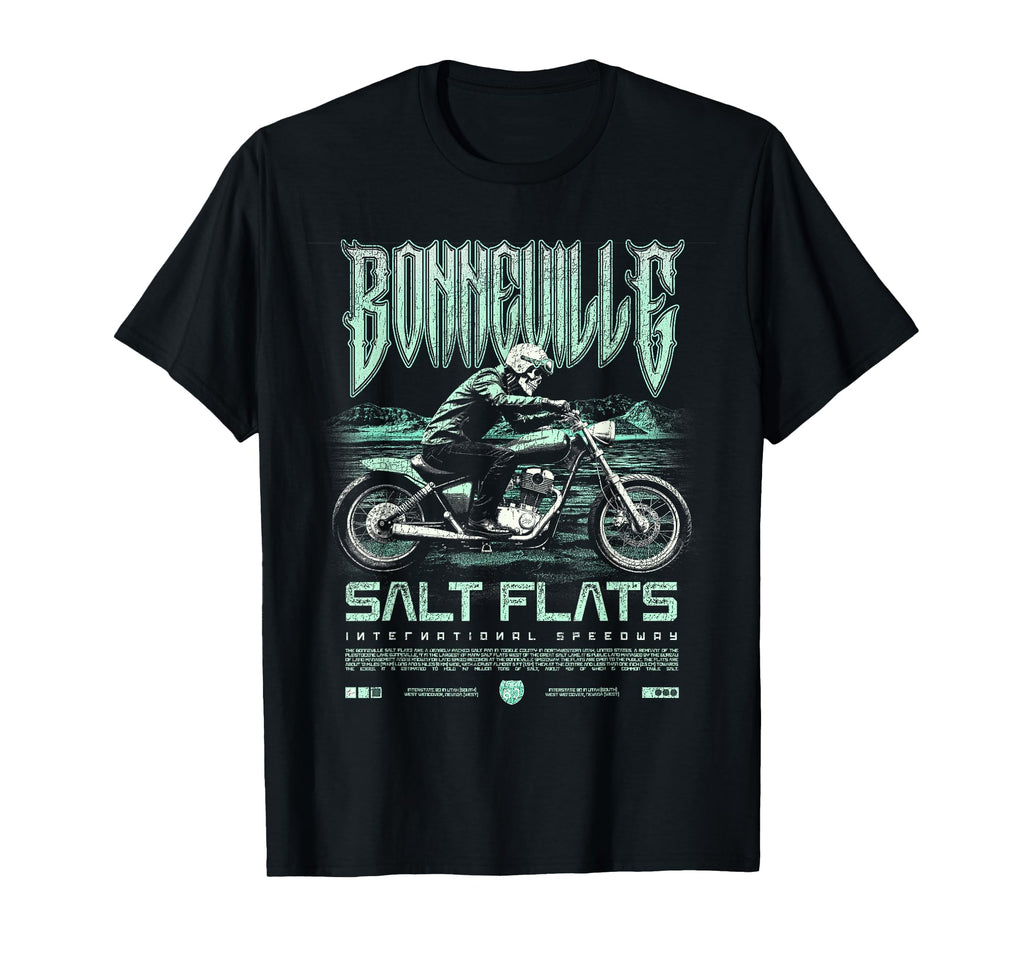 Bonneville Salt Flats Motorcycle T-Shirt - Unique Graphic for Adults - T-Shirt, Sweatshirt, Hoodie