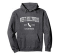 West Hollywood California Ca Athletic Hoodie - Streetwear Style Men Women - T-Shirt, Sweatshirt, Hoodie