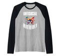 Antisocial Butterfly Raglan Baseball T-Shirt - Graphic Print Men Women - T-Shirt, Sweatshirt, Hoodie