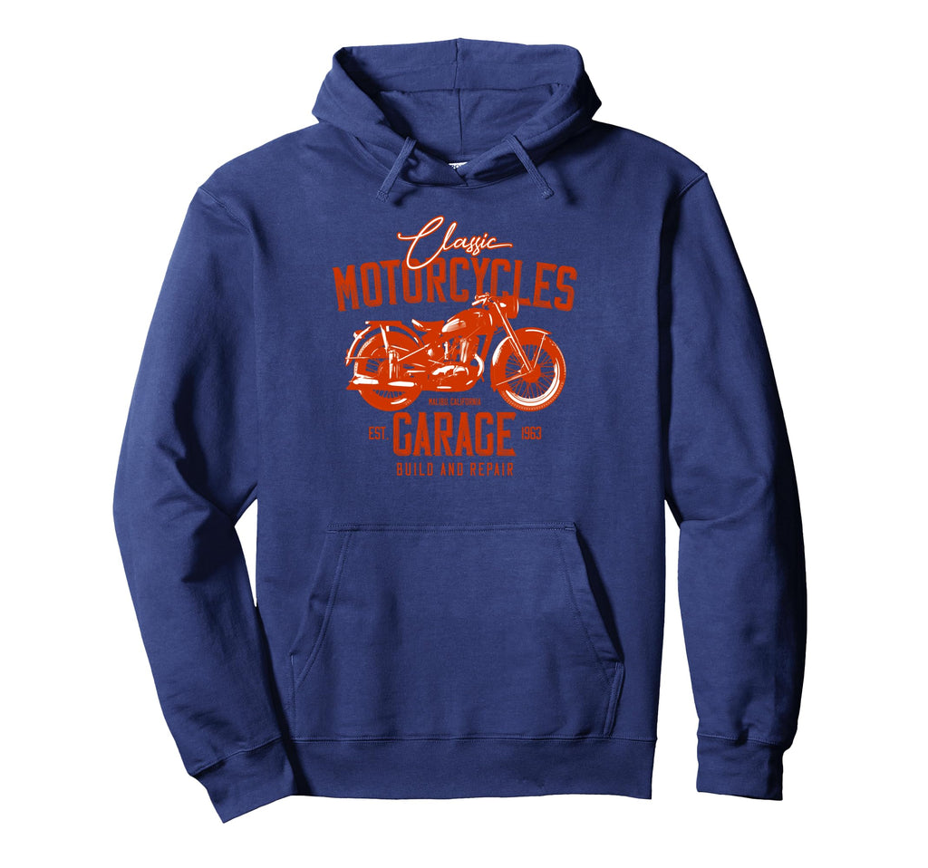 Motorcycle Garage Wrench Build Pride Hoodie - Novelty Apparel Men Women - T-Shirt, Sweatshirt, Hoodie