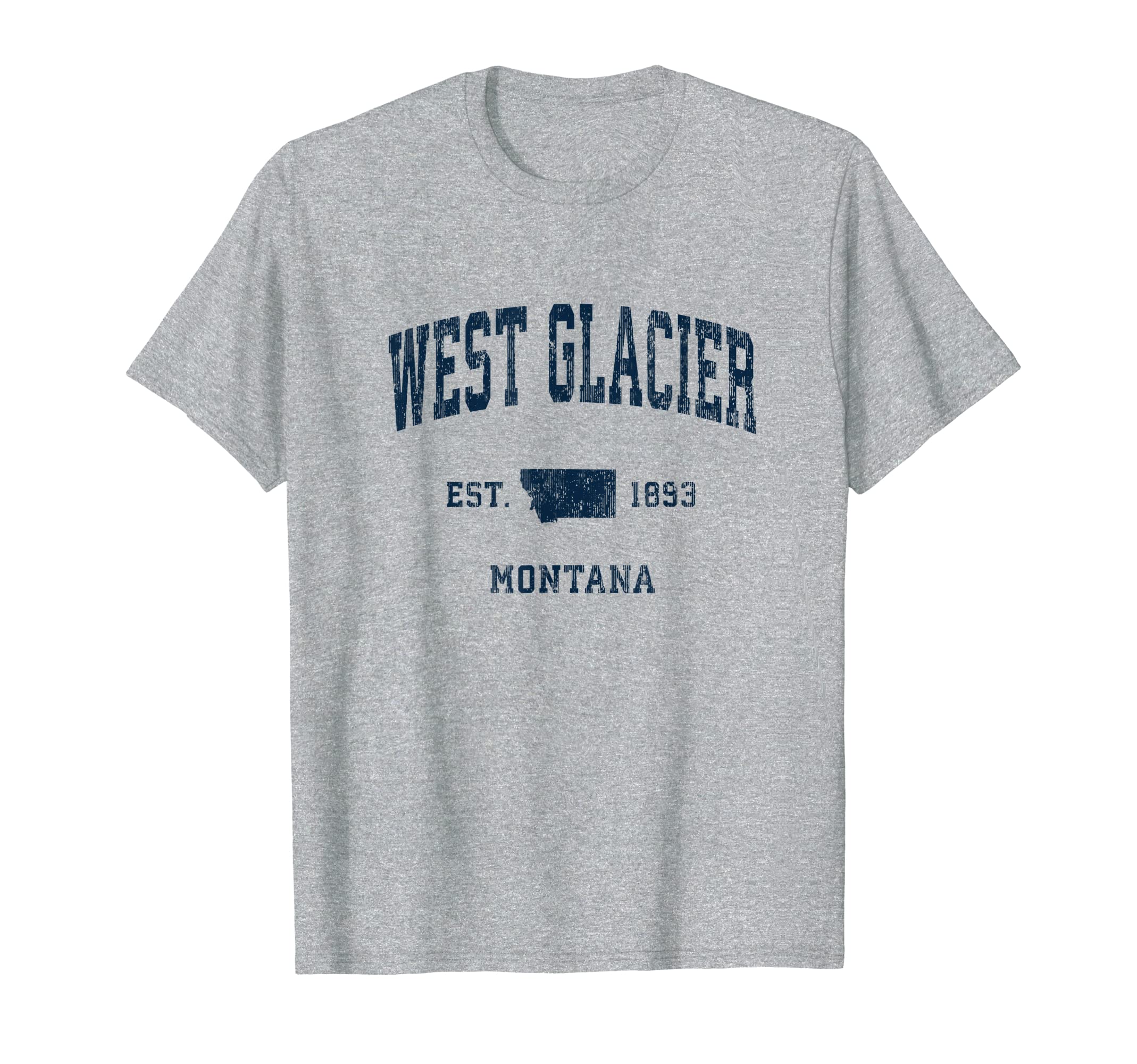 West Glacier Montana Mt Athletic T-Shirt - Custom Art Print for Adults - T-Shirt, Sweatshirt, Hoodie