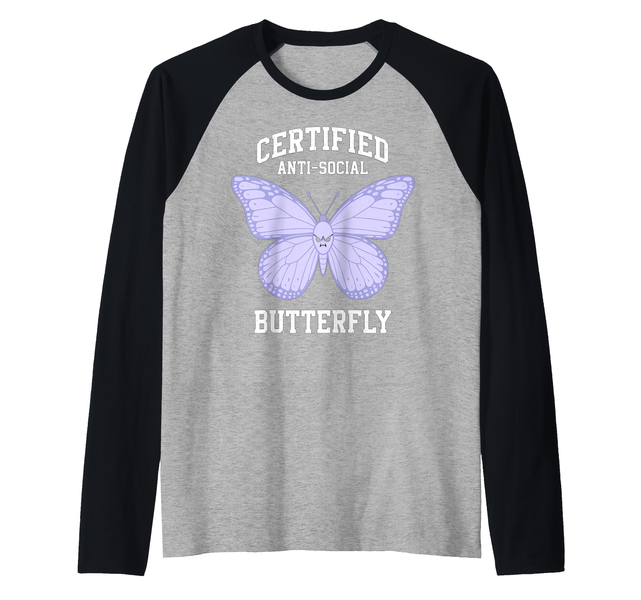 Certified Anti Social Butterfly T-Shirt - Minimalist Print Men Women - T-Shirt, Sweatshirt, Hoodie