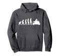 Motorcycle Evolution Funny Racing Sport Hoodie - Minimalist Print Unisex - T-Shirt, Sweatshirt, Hoodie