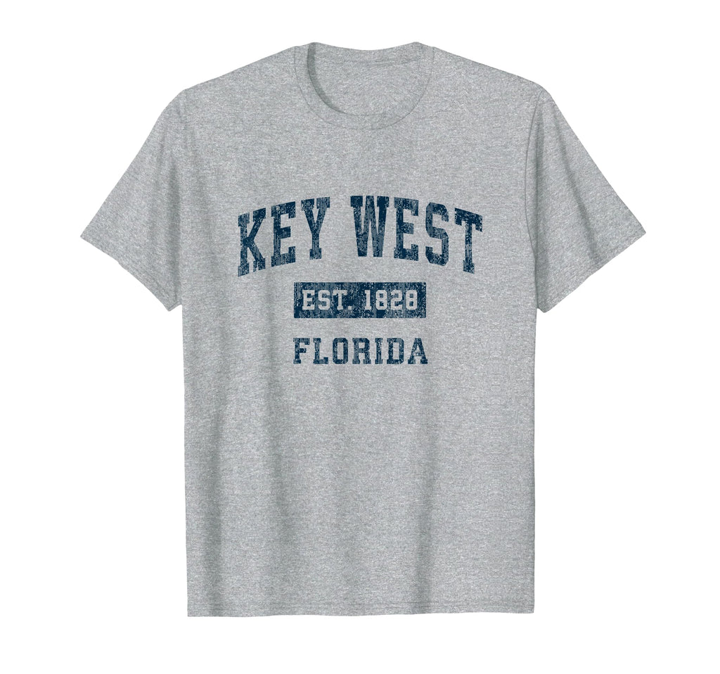 Key West Florida Fl Sports Navy T-Shirt - Fun Novelty Design for Adults - T-Shirt, Sweatshirt, Hoodie