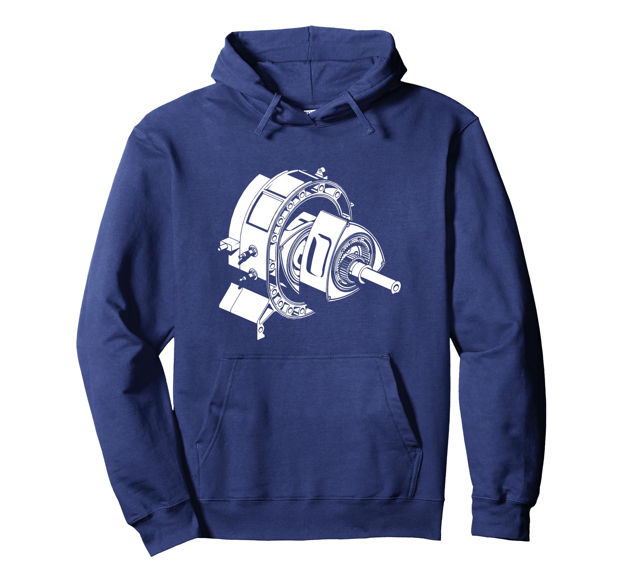 Rotary Engine Blueprint Diagram Car Hoodie - Graphic Print Unisex - T-Shirt, Sweatshirt, Hoodie