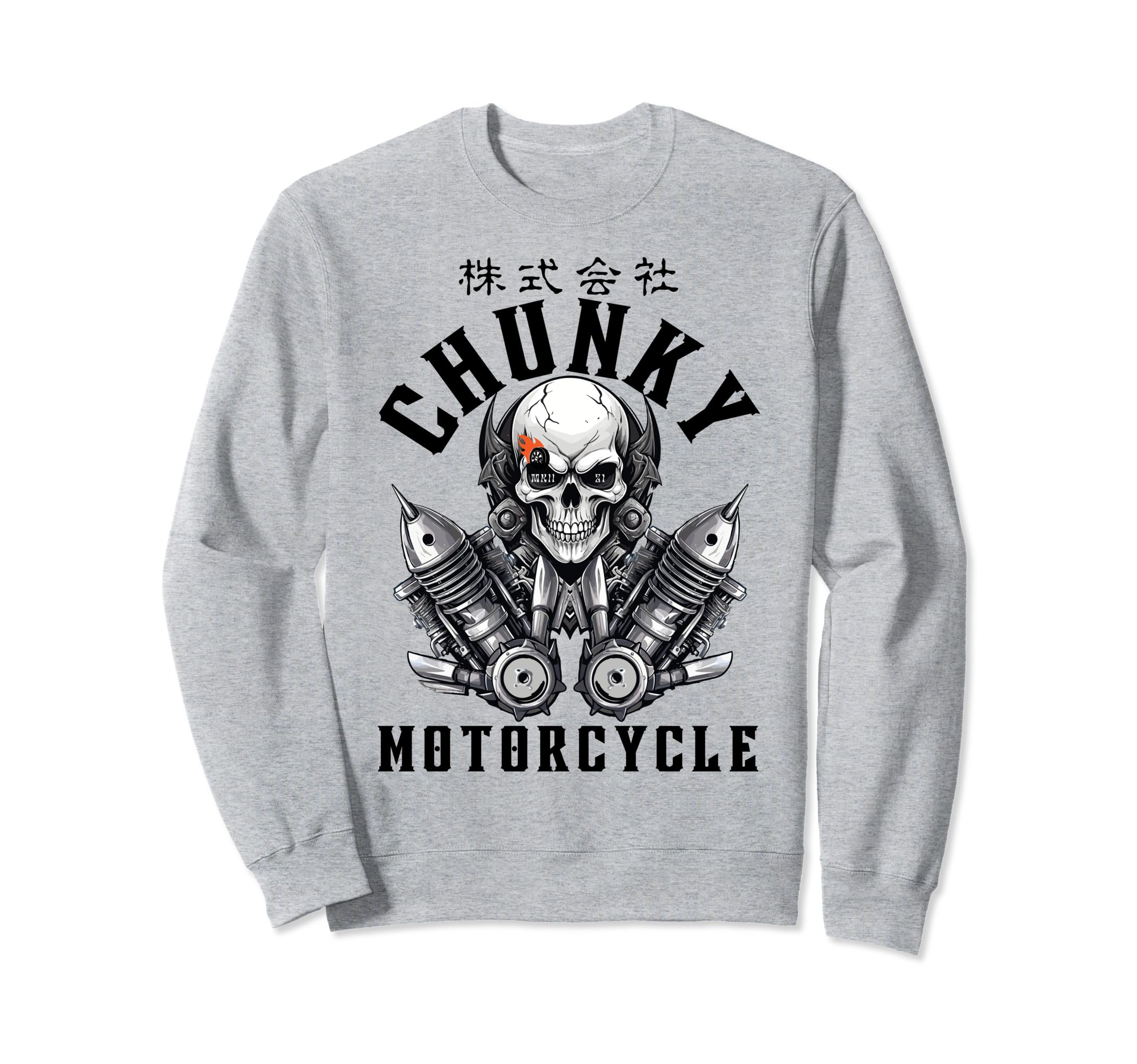 Chunky Company Motorcycle Gothic Sweatshirt - Fun Novelty Design Unisex - T-Shirt, Sweatshirt, Hoodie