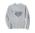 Distressed Heartbeat Crochet Sweatshirt - Novelty Apparel Men Women - T-Shirt, Sweatshirt, Hoodie