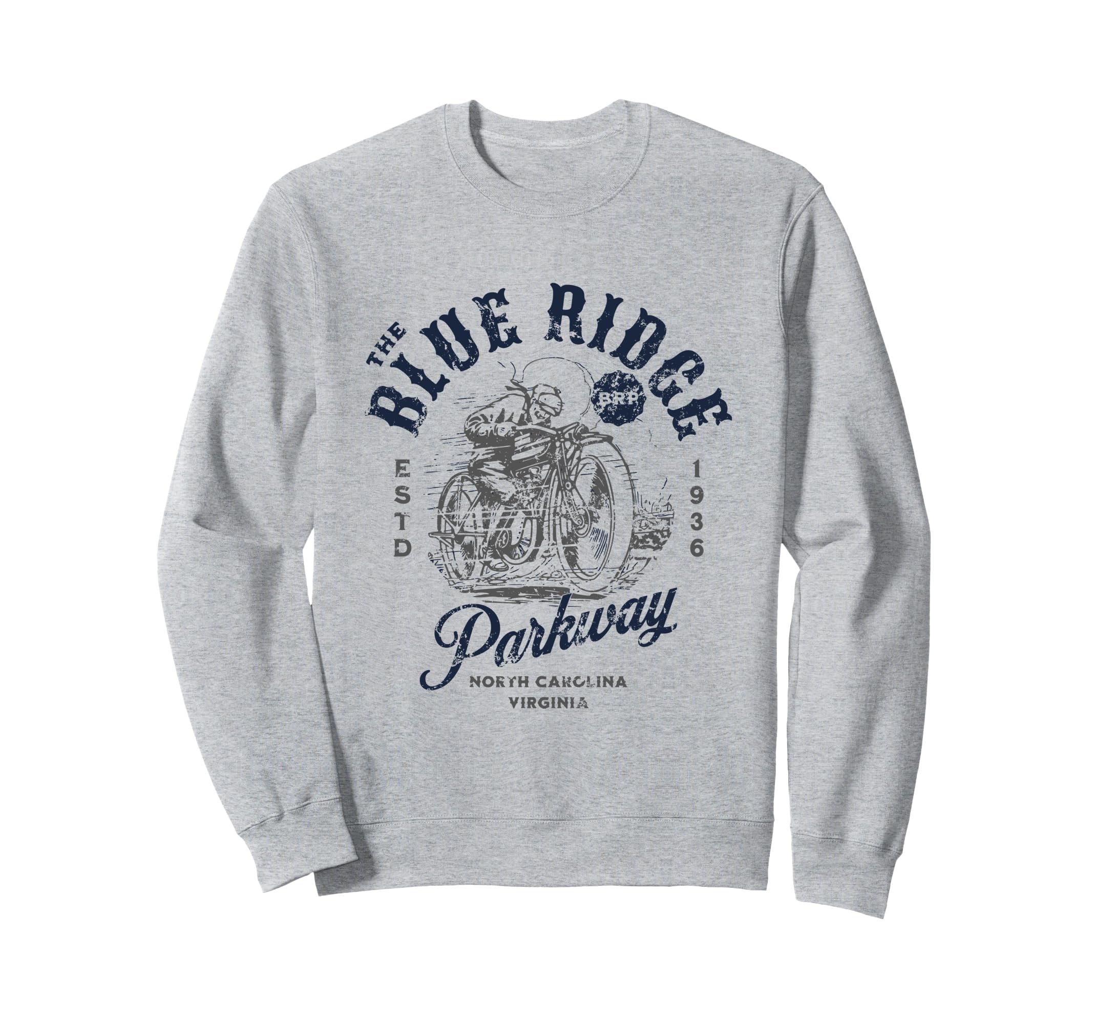 Blue Ridge Parkway Brp Motorcycle Sweatshirt - Fun Novelty Design Men Women - T-Shirt, Sweatshirt, Hoodie