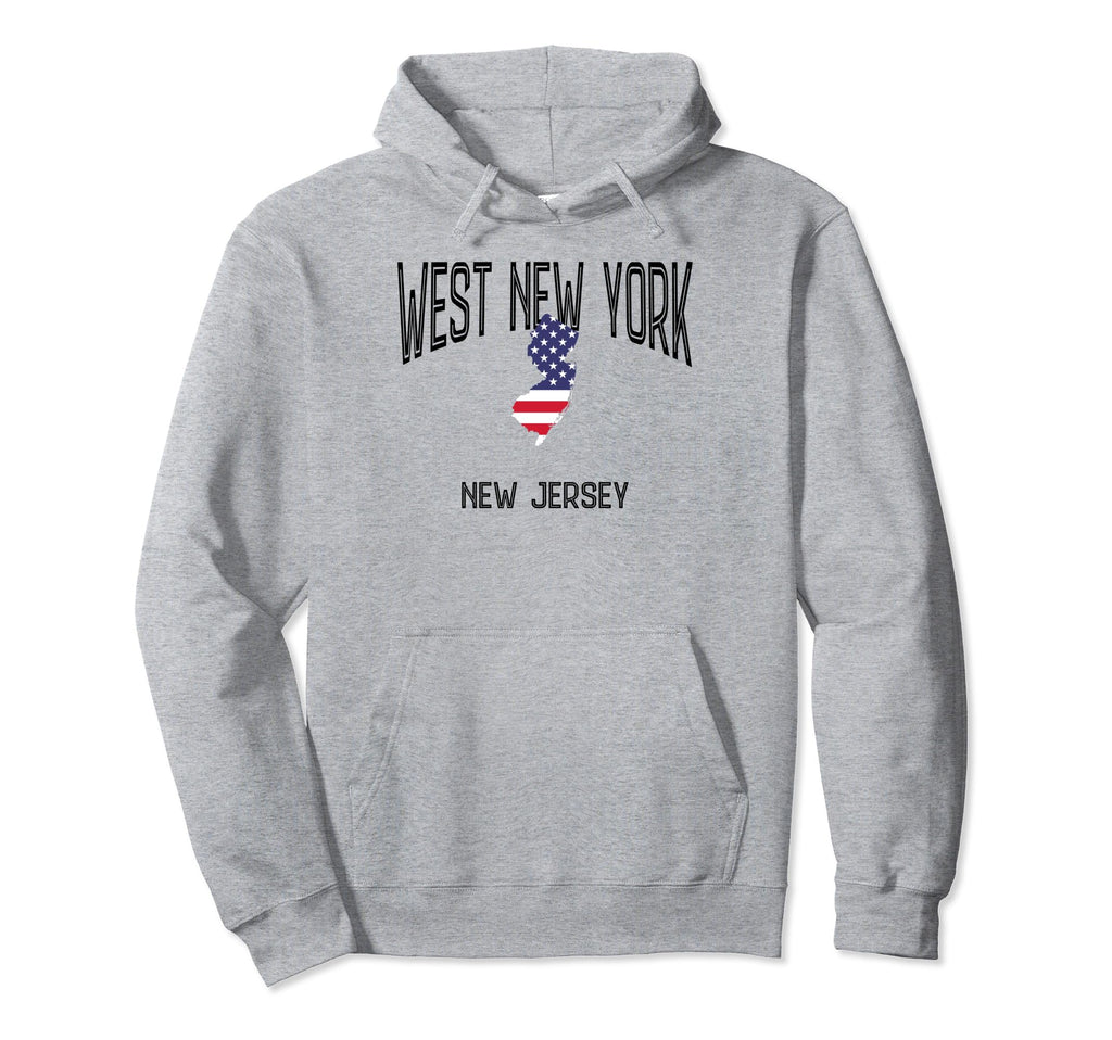 West New York New Jersey Nj Throwback Hoodie - Aesthetic Graphic Men Women - T-Shirt, Sweatshirt, Hoodie