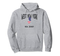 West New York New Jersey Nj Throwback Hoodie - Aesthetic Graphic Men Women - T-Shirt, Sweatshirt, Hoodie