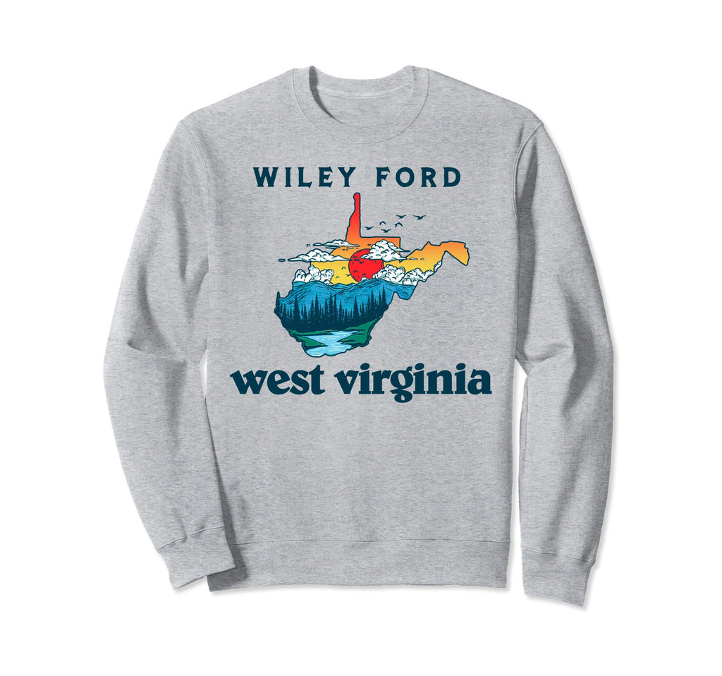 Wiley Ford West Virginia Outdoors Sweatshirt - Custom Art Print Men Women - T-Shirt, Sweatshirt, Hoodie