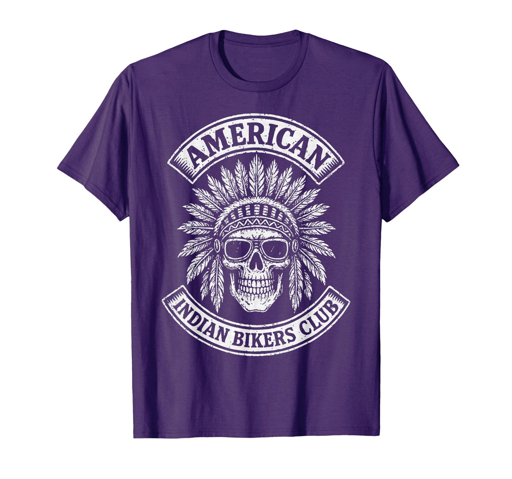 American Motorcycle Indian Bikers Club T-Shirt - Novelty Apparel Unisex - T-Shirt, Sweatshirt, Hoodie