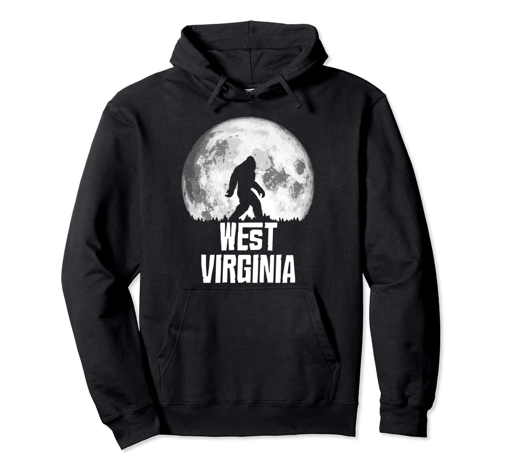 West Virginia Bigfoot Full Moon Squatch Hoodie - Streetwear Style Unisex - T-Shirt, Sweatshirt, Hoodie