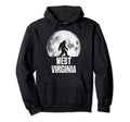 West Virginia Bigfoot Full Moon Squatch Hoodie - Streetwear Style Unisex - T-Shirt, Sweatshirt, Hoodie