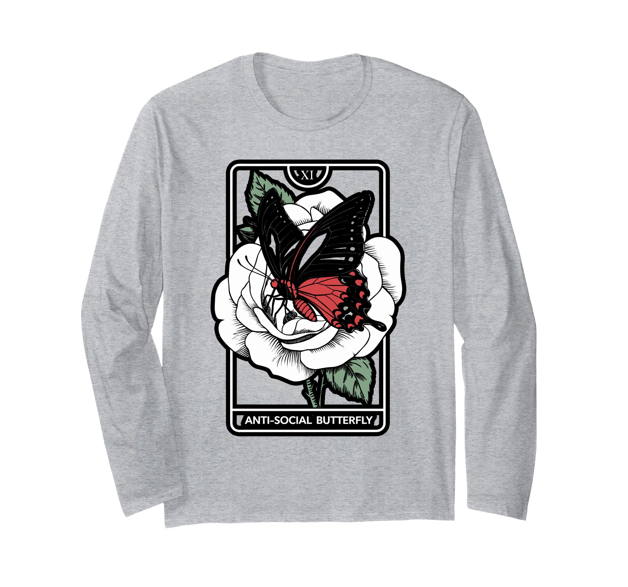 Anti Social Butterfly Gothic Tarot T-Shirt - Novelty Apparel Men Women - T-Shirt, Sweatshirt, Hoodie