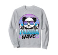 Panda Wave Synthwave Retrowave Sweatshirt - Novelty Apparel for Adults - T-Shirt, Sweatshirt, Hoodie