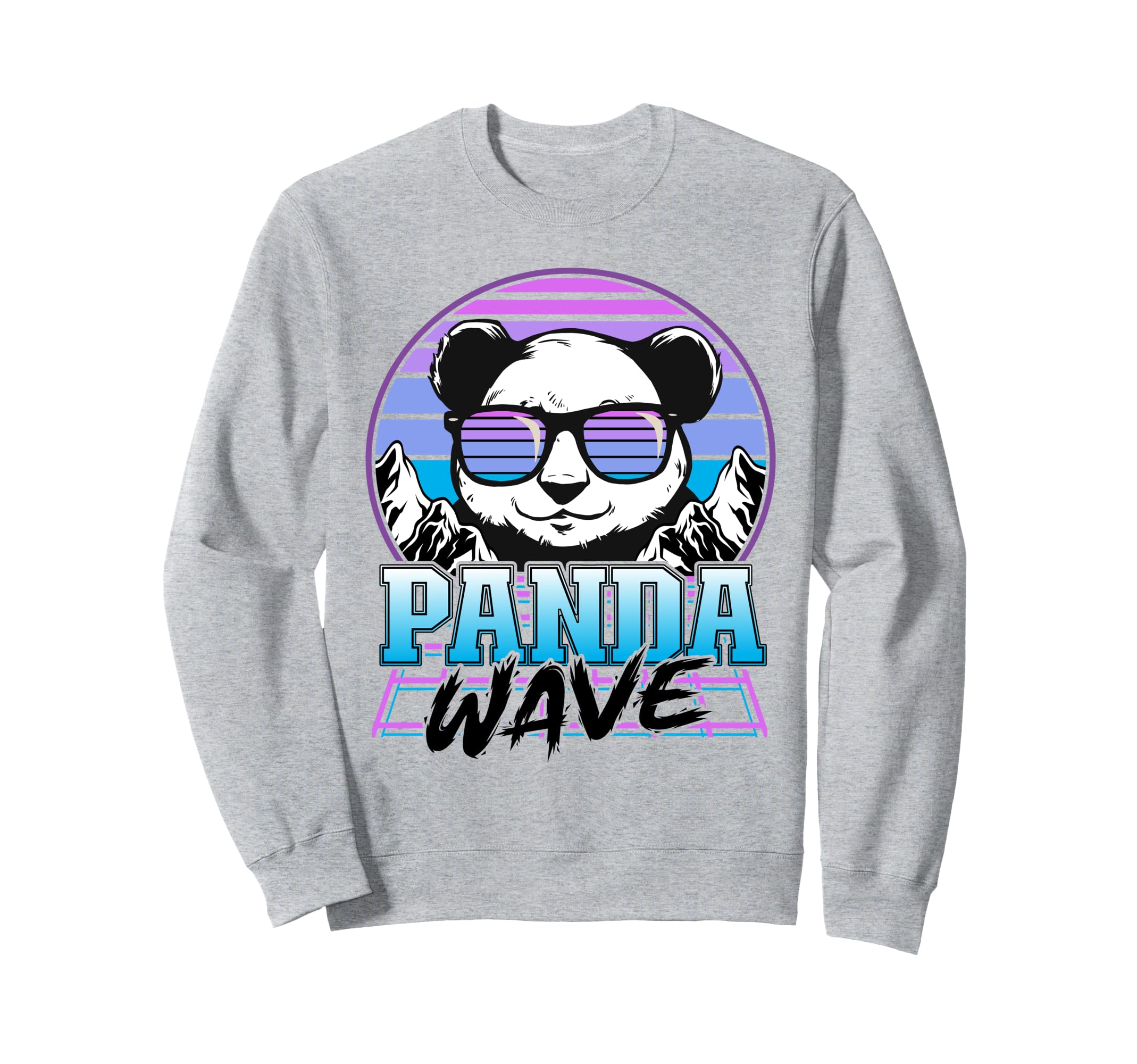Panda Wave Synthwave Retrowave Sweatshirt - Novelty Apparel for Adults - T-Shirt, Sweatshirt, Hoodie
