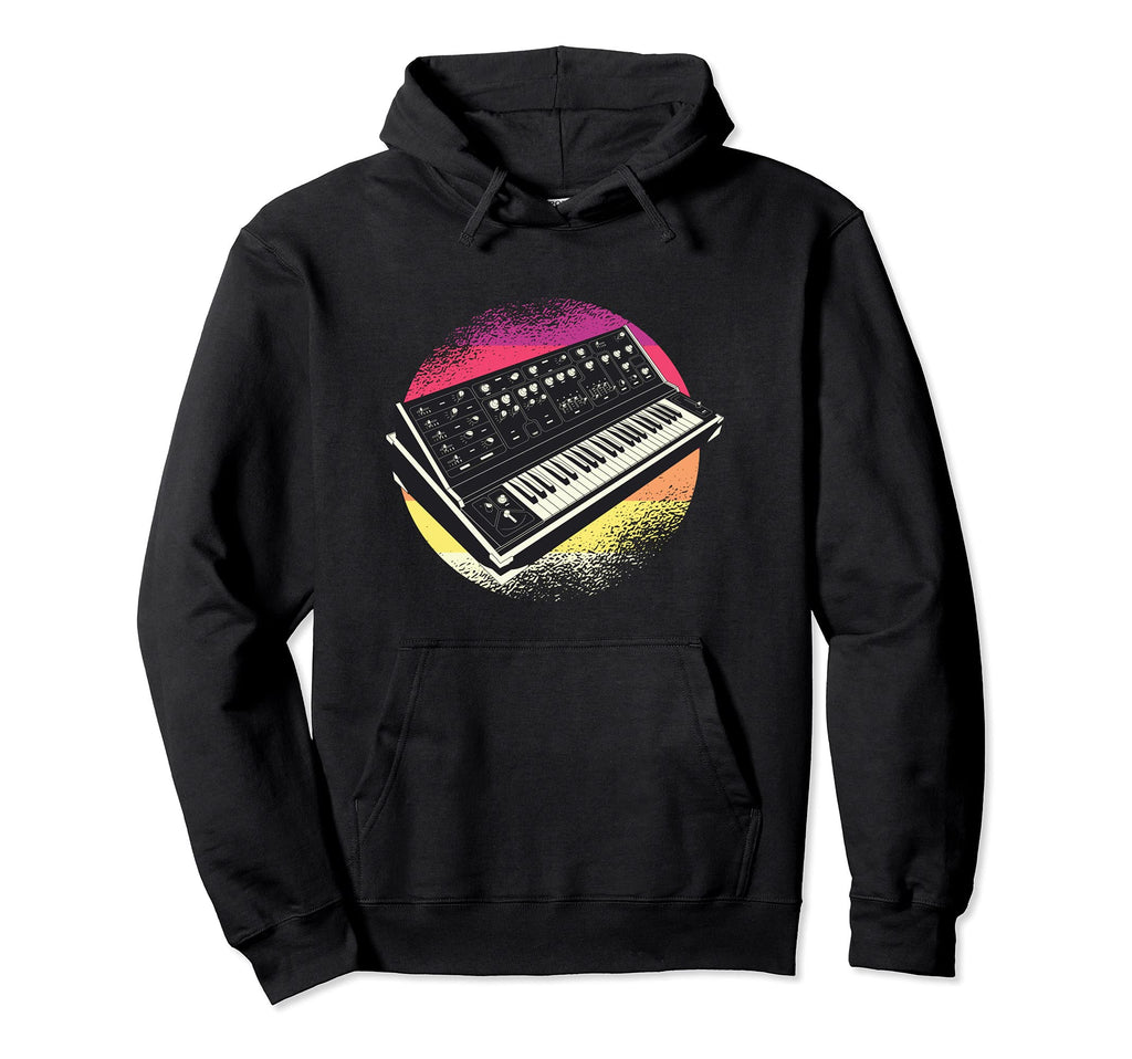 Synthesizer Vaporwave Aesthetic Hoodie - Minimalist Print for Adults - T-Shirt, Sweatshirt, Hoodie