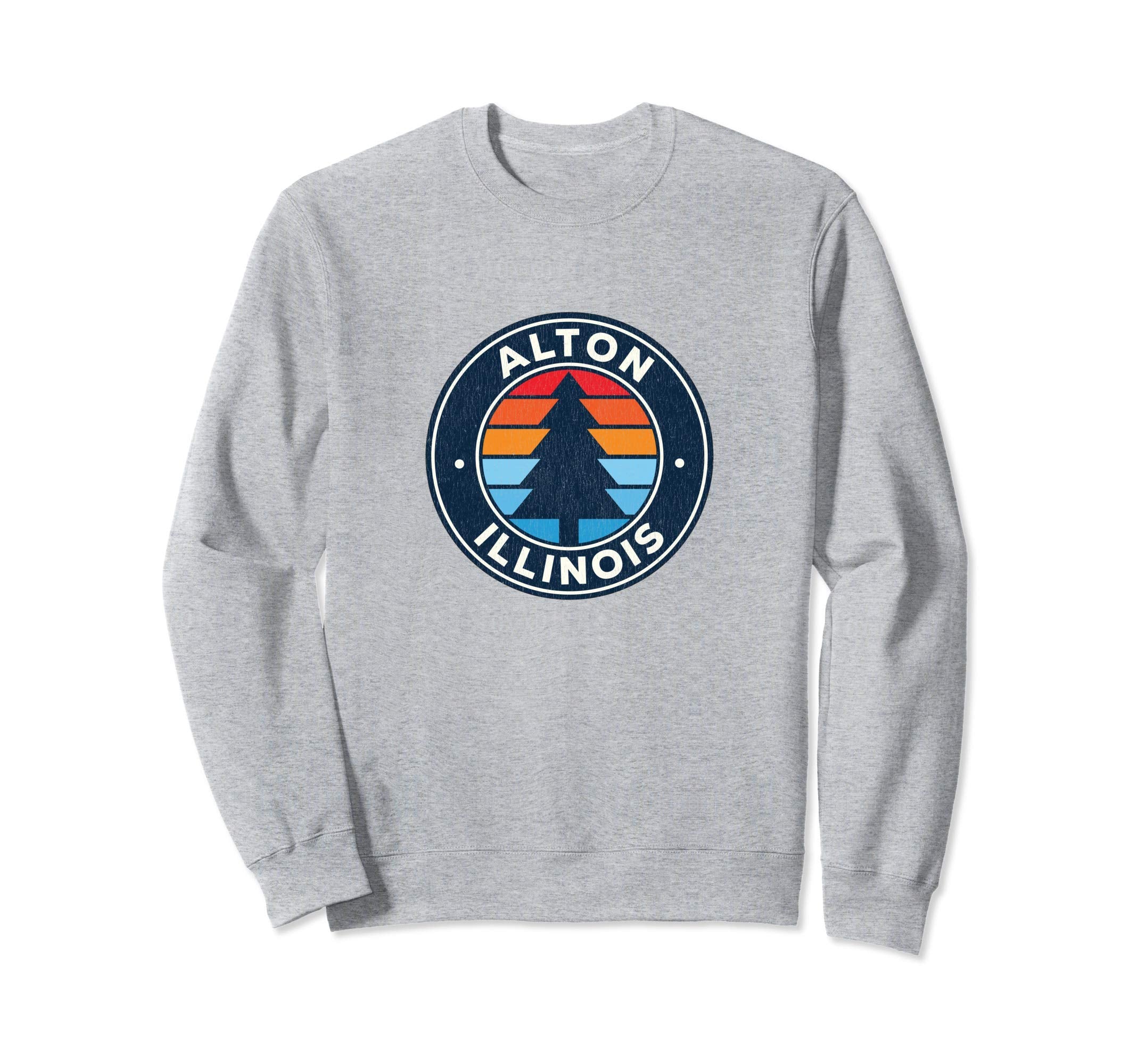 Alton Illinois Il 70S Sweatshirt - Minimalist Print for Adults - T-Shirt, Sweatshirt, Hoodie