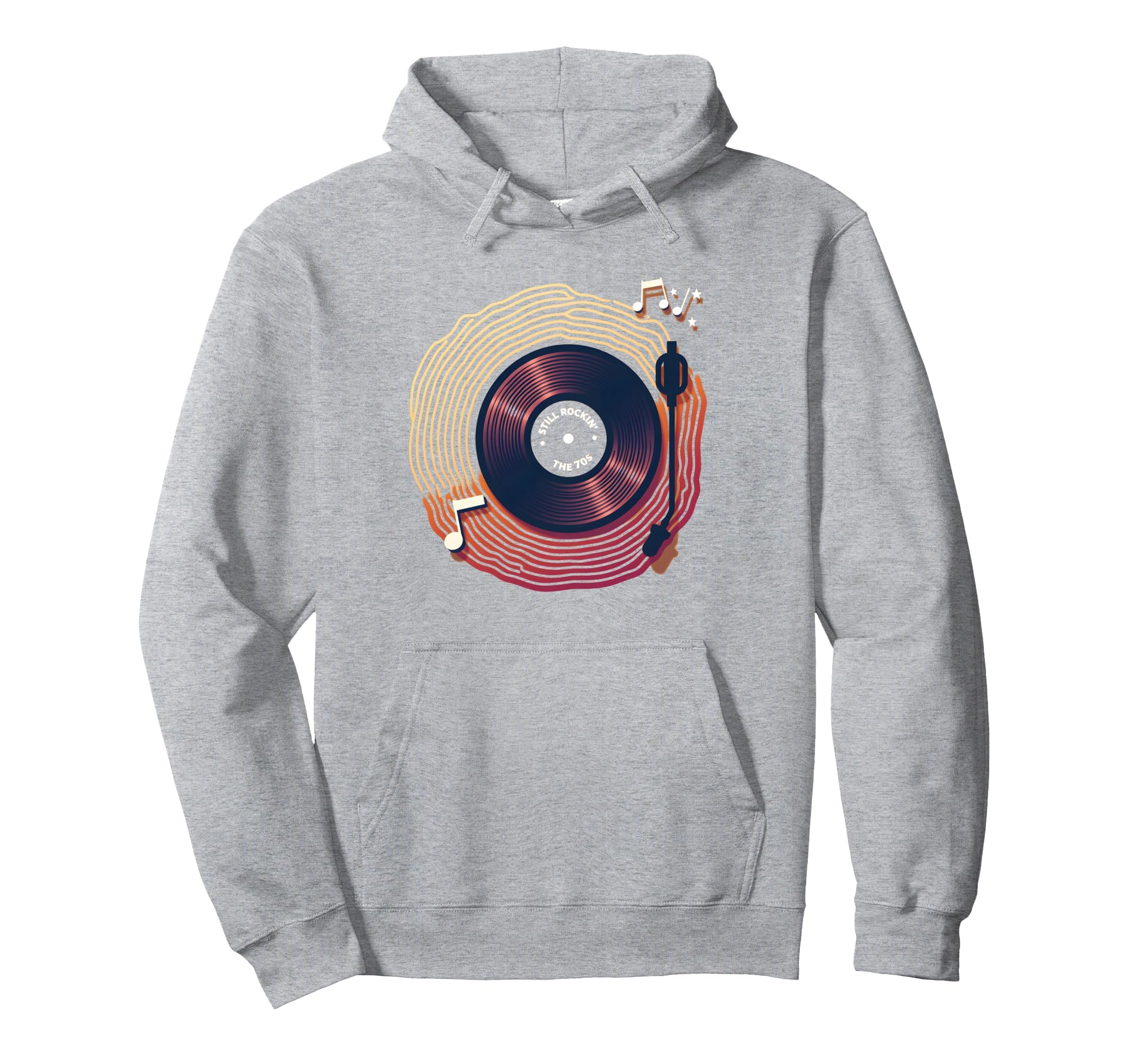 Mens 70S Still Rocking 70S Vinyl Hoodie - Custom Art Print for Adults - T-Shirt, Sweatshirt, Hoodie