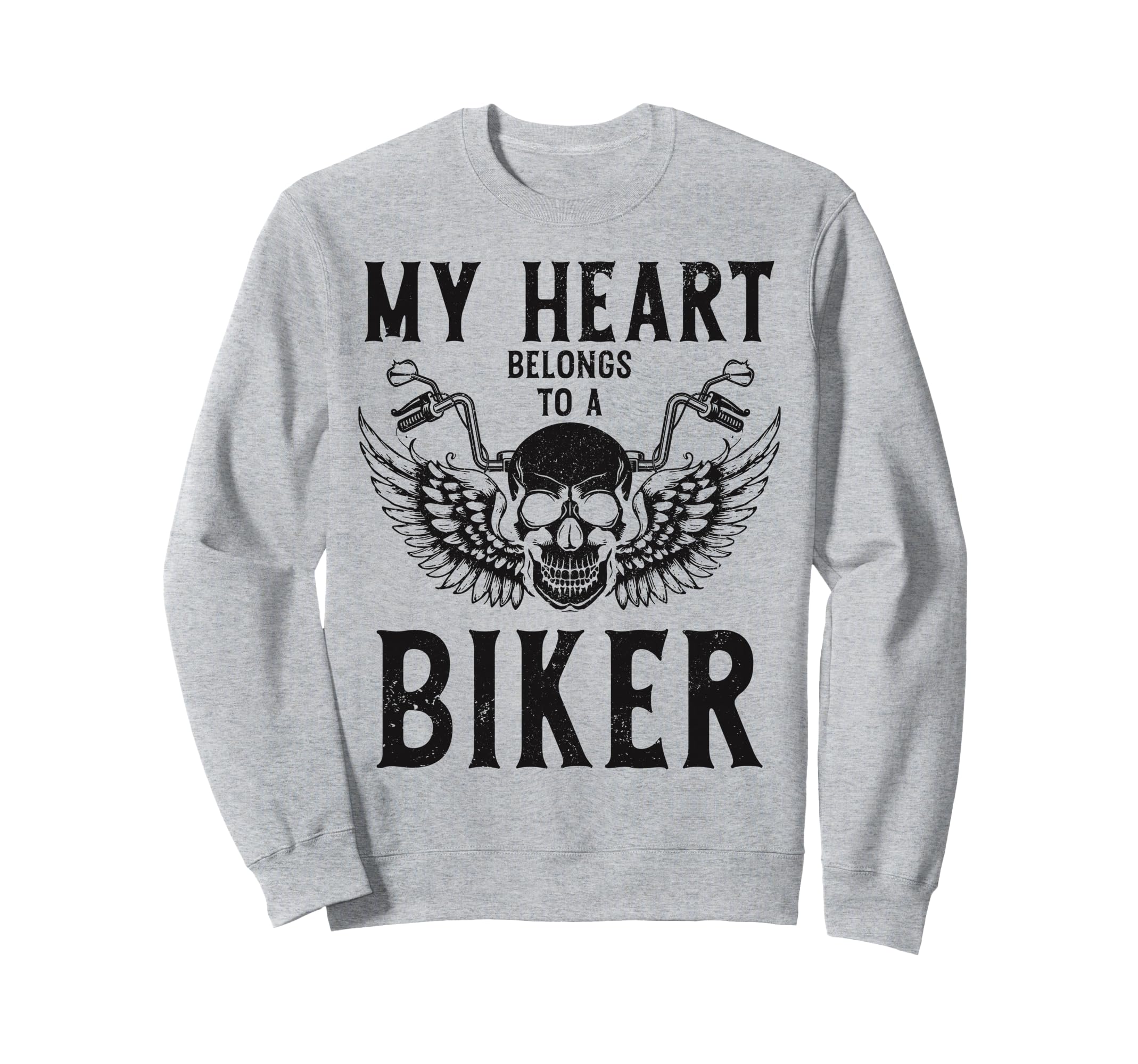 Biker My Heart Belongs To Biker Sweatshirt - Unique Graphic Men Women - T-Shirt, Sweatshirt, Hoodie