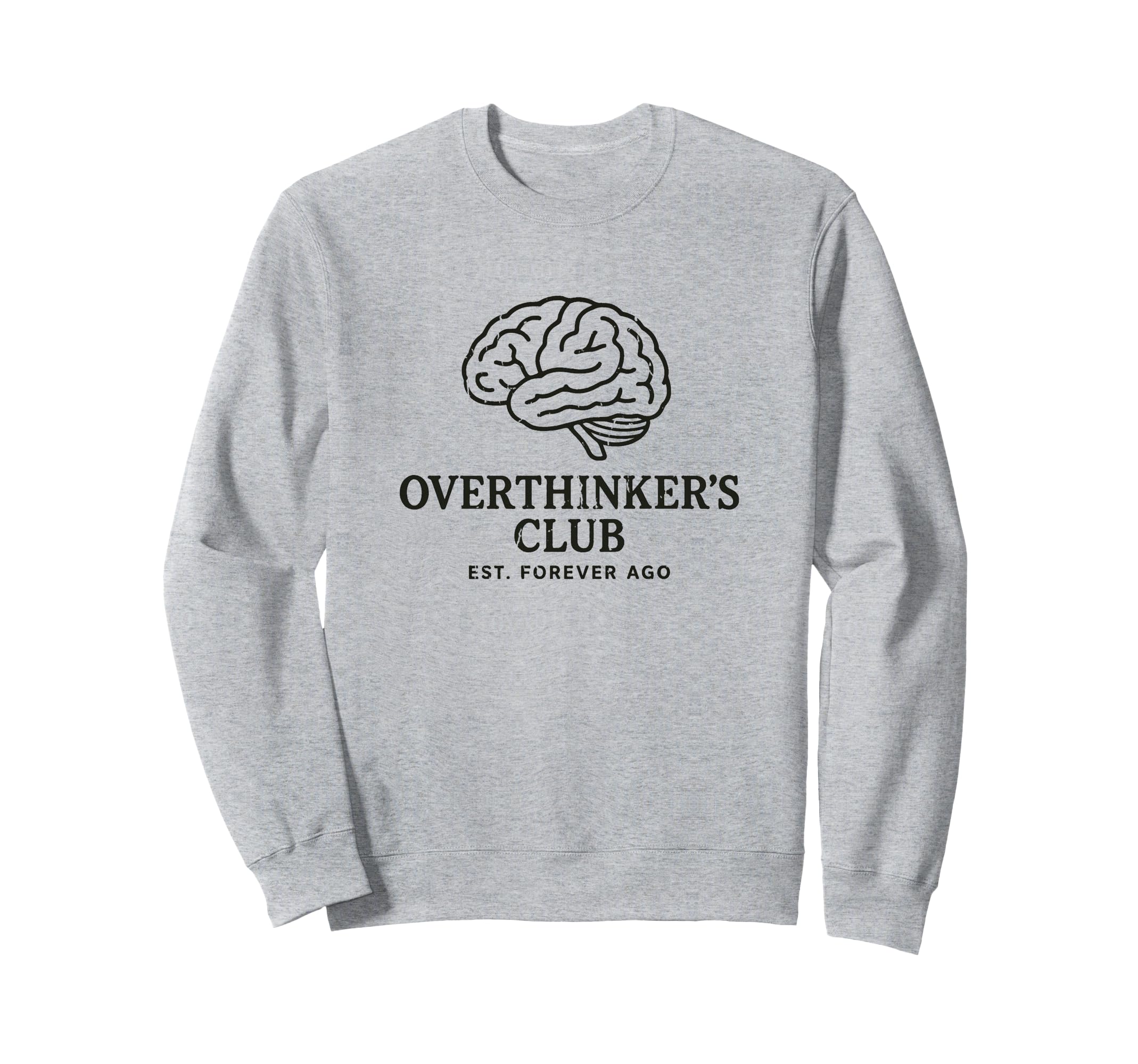 Overthinkers Club Minimalist Brain Sweatshirt - Streetwear Style Men Women - T-Shirt, Sweatshirt, Hoodie