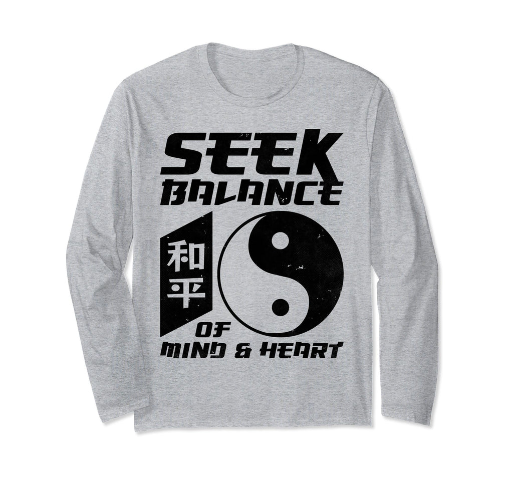 Yin Yang Seek Balance Mind Heart T-Shirt - Fun Novelty Design for Adults - T-Shirt, Sweatshirt, Hoodie