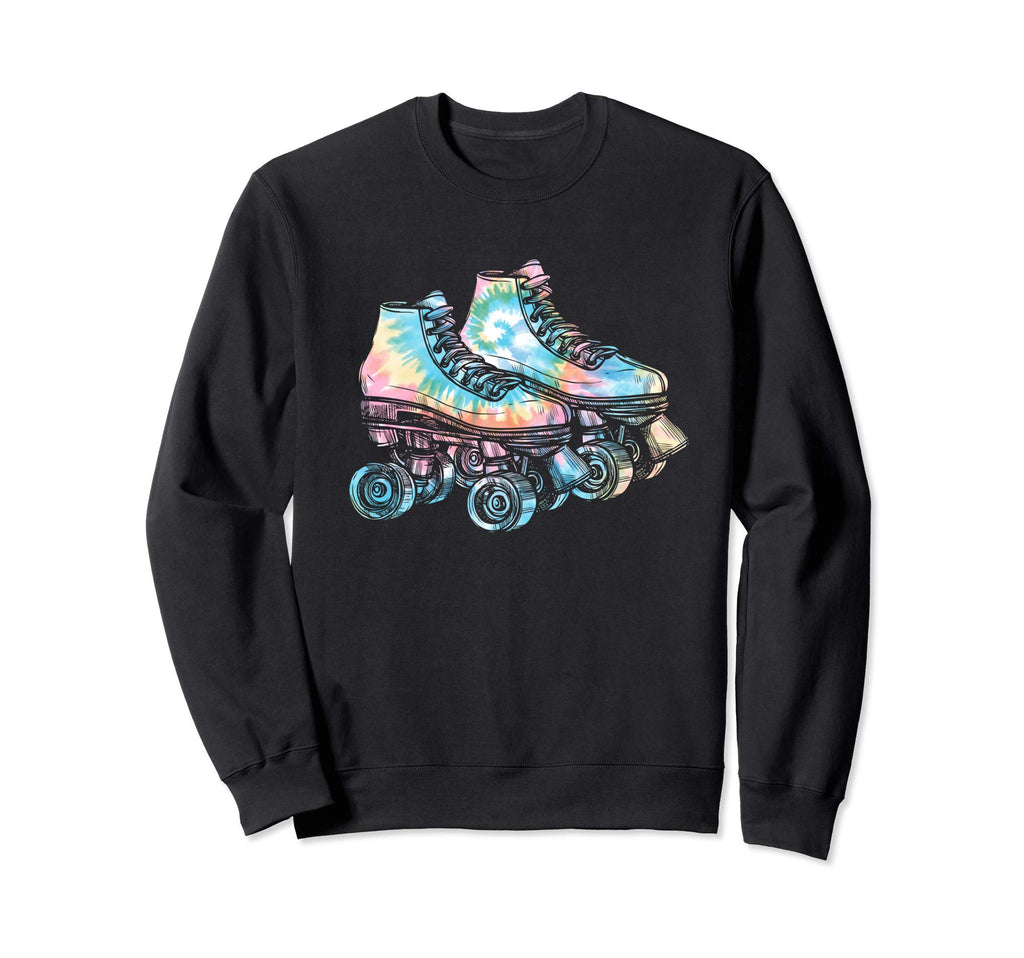 Tie Dye Roller Skates Sweatshirt - Unique Graphic Men Women - T-Shirt, Sweatshirt, Hoodie