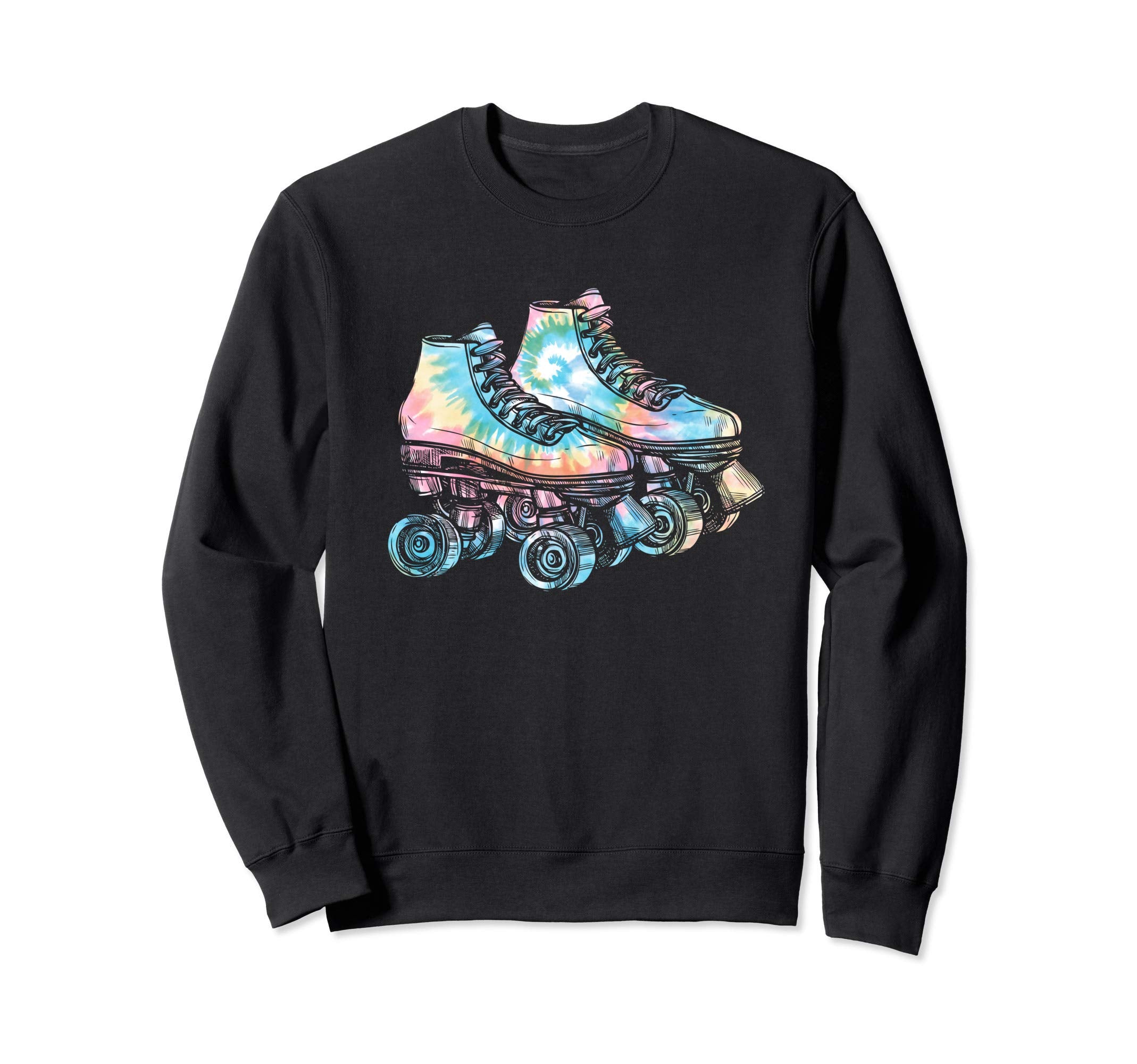 Tie Dye Roller Skates Sweatshirt - Unique Graphic Men Women - T-Shirt, Sweatshirt, Hoodie