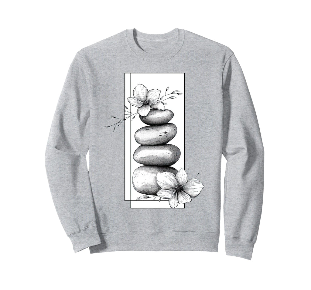 Hand Drawn Balance Stone Sweatshirt - Custom Art Print for Adults - T-Shirt, Sweatshirt, Hoodie