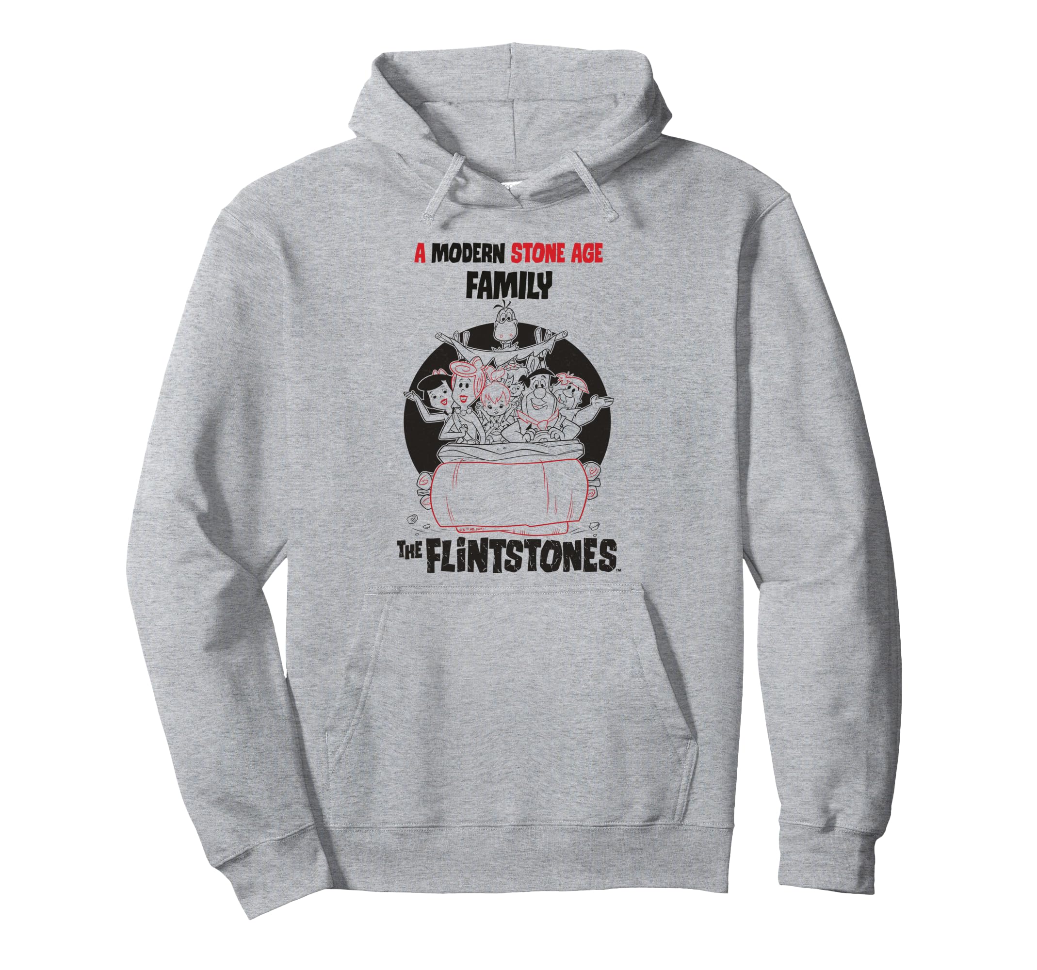 Flintstones Fred Wilma Modern Stone Age Car Hoodie - Unique Graphic Unisex - T-Shirt, Sweatshirt, Hoodie