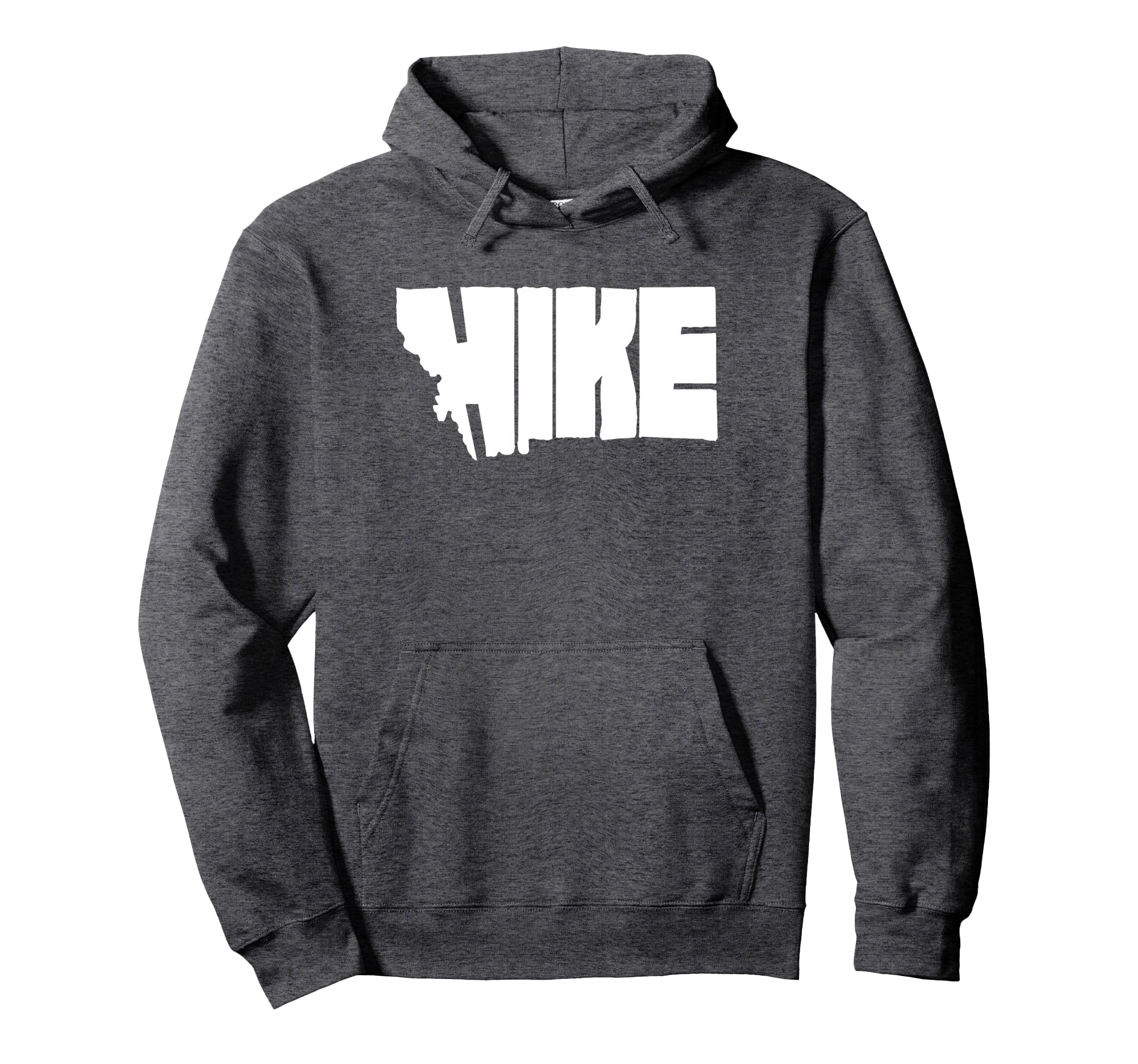 Hike Montana State Outdoor Hiking Typography Hoodie - Graphic Print Unisex - T-Shirt, Sweatshirt, Hoodie