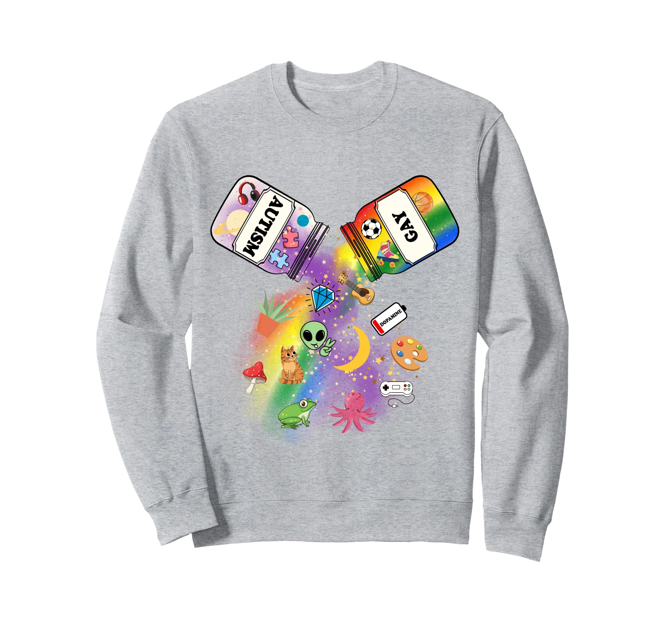 Lgbt Pride Neurodivergent Diversity Sweatshirt - Custom Art Print Unisex - T-Shirt, Sweatshirt, Hoodie