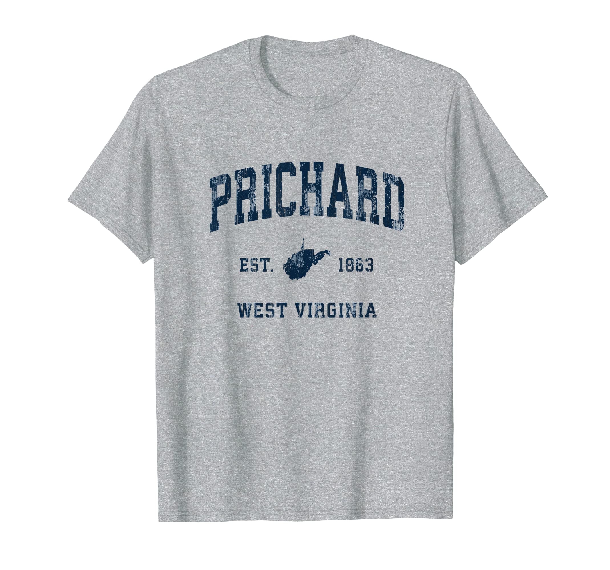 Prichard West Virginia Wv Athletic Navy T-Shirt - Aesthetic Graphic Unisex - T-Shirt, Sweatshirt, Hoodie