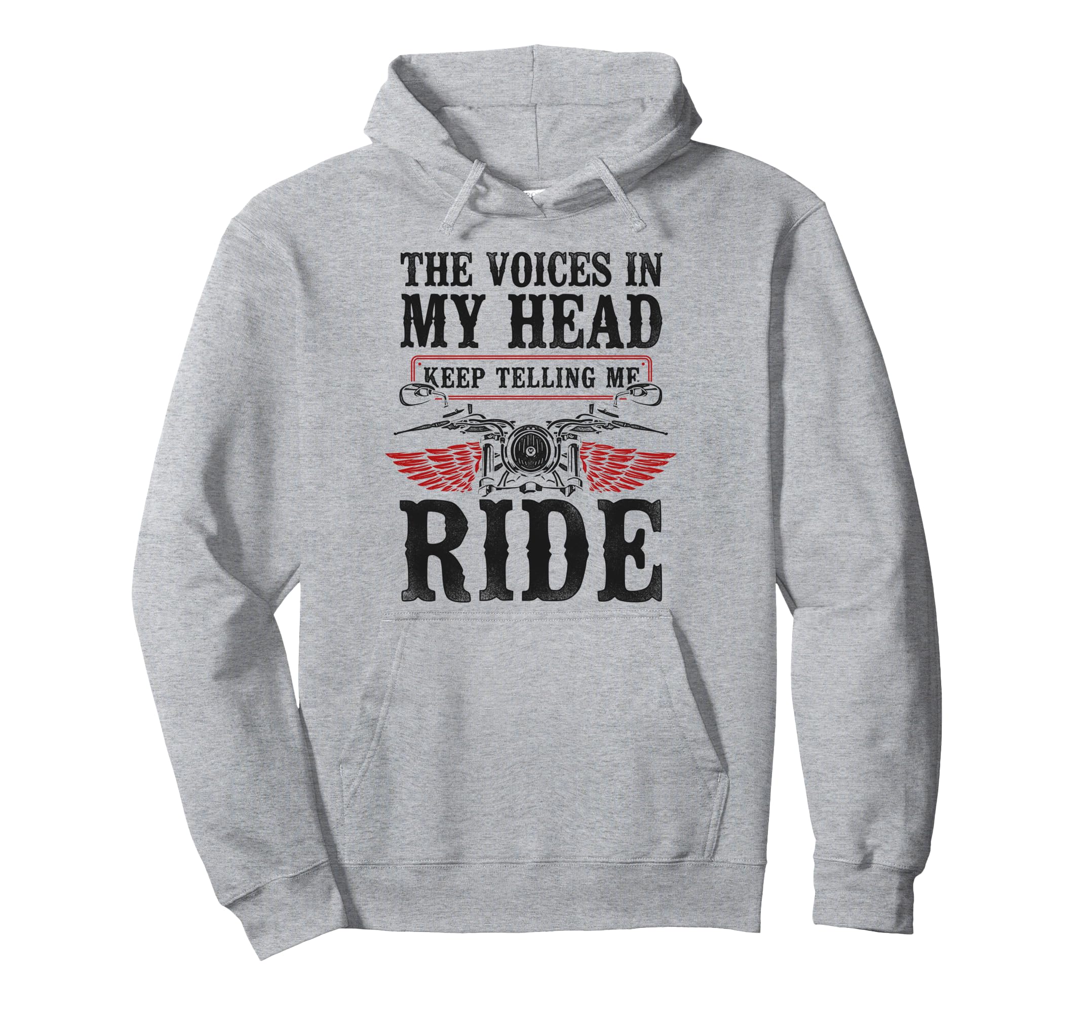 Motorcycle Biker Voices My Head Keep Hoodie - Unique Graphic Men Women - T-Shirt, Sweatshirt, Hoodie