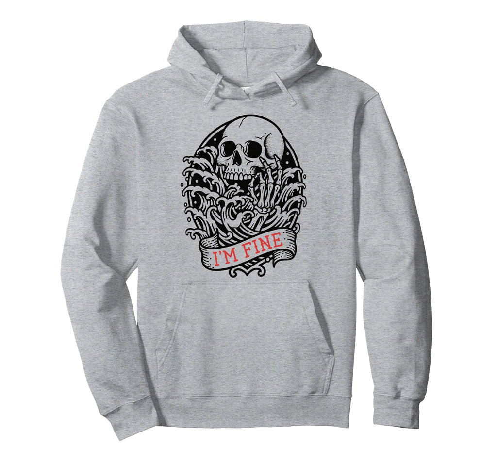 Sarcastic Im Fine Dark Drowning Hoodie - Custom Art Print Men Women - T-Shirt, Sweatshirt, Hoodie