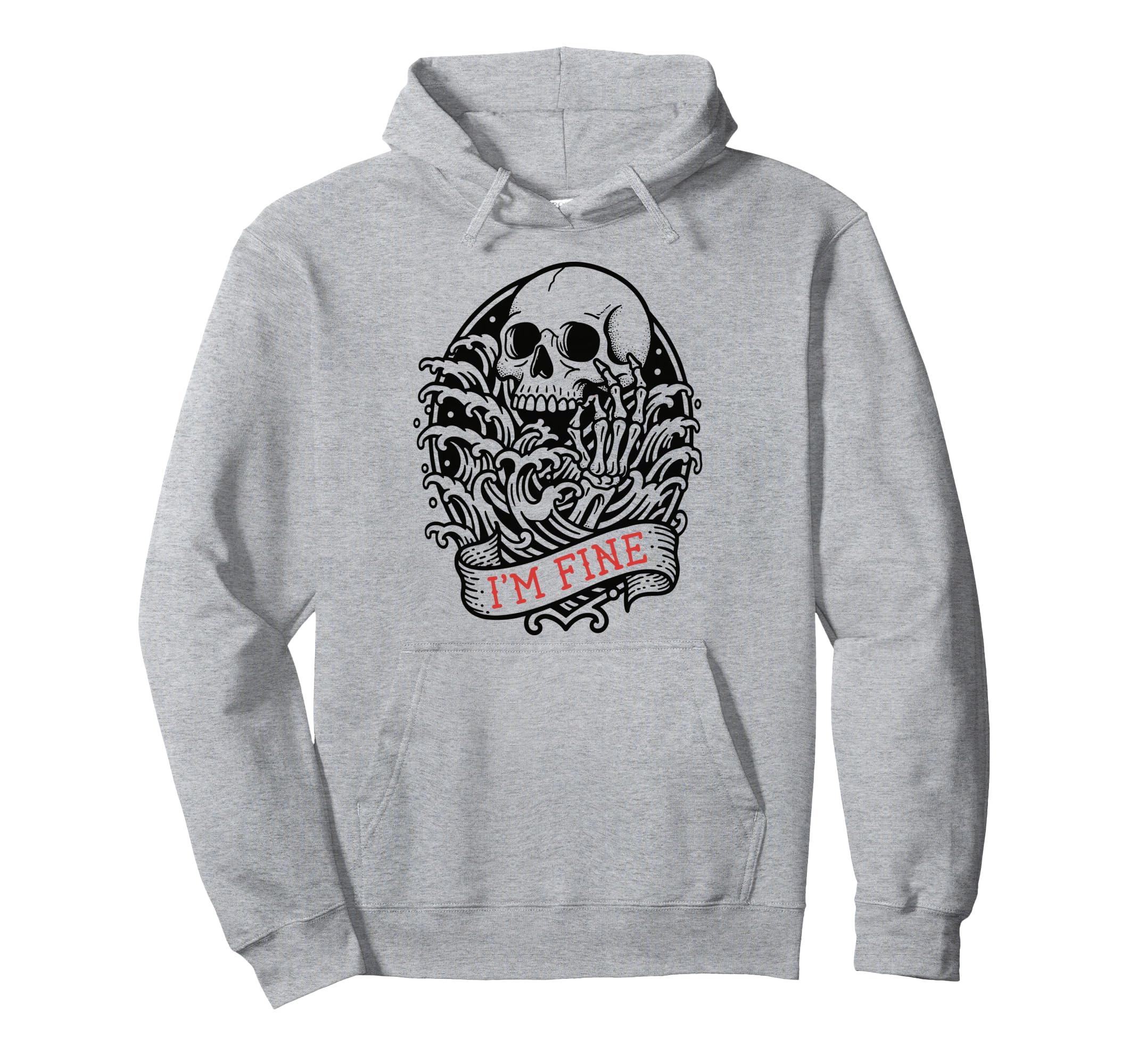 Sarcastic Im Fine Dark Drowning Hoodie - Custom Art Print Men Women - T-Shirt, Sweatshirt, Hoodie
