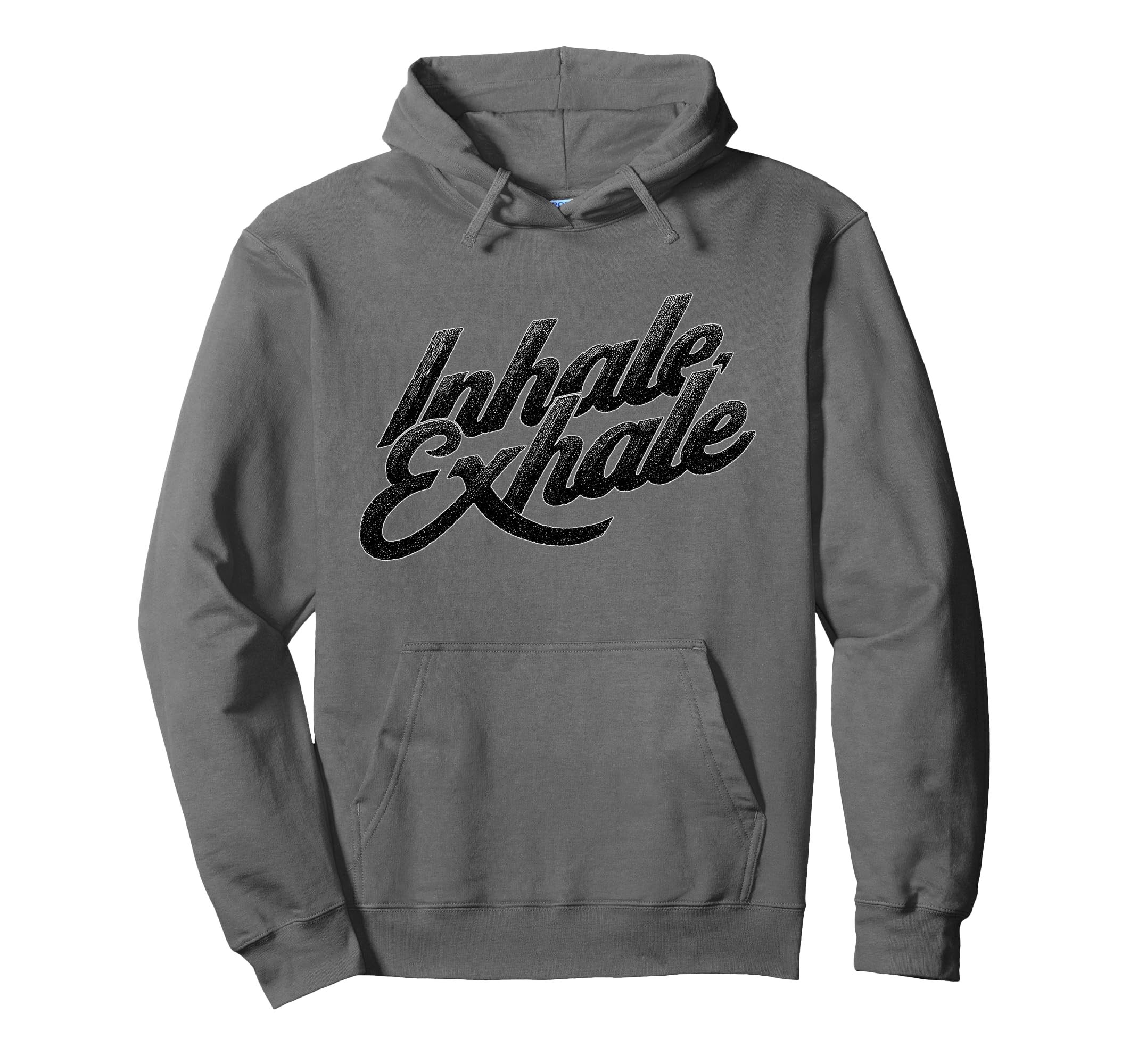 Inhale Exhale Typography Mindful Breathing Hoodie - Graphic Print Unisex - T-Shirt, Sweatshirt, Hoodie