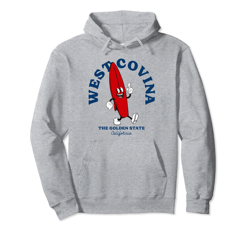West Covina California Surfer Beach Hoodie - Aesthetic Graphic Men Women - T-Shirt, Sweatshirt, Hoodie